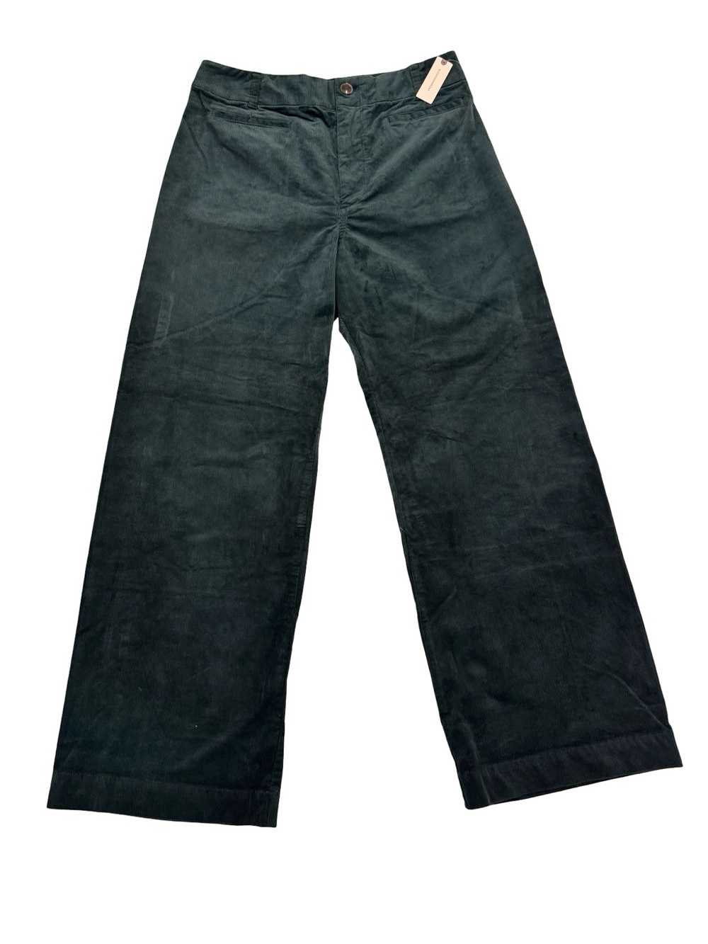 Anthropologie Green Corduroy Wide Leg Pants - Picture 2 of 15